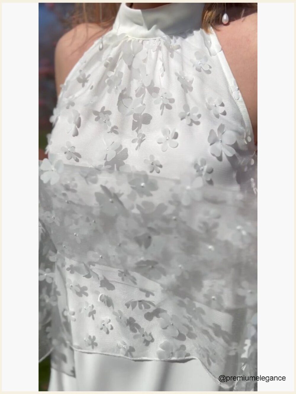 Mini A-Line Halter Cocktail Dress Flowy Swing Chiffon Homecoming - Picture 5 of 7